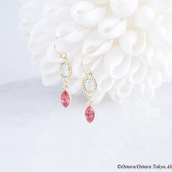 【Procida】14KGF Earrings(Erinite x Padparadscha)の画像