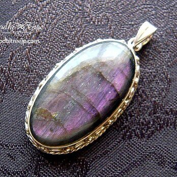 【送料無料】ピンクラブラドライトSVペンダント pink labradorite pendantの画像