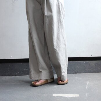 綿麻ワイドパンツ/GY