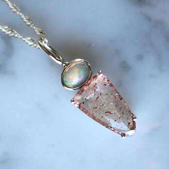 エレスチャル＆エチオピアンオパールシルバーペンダント Elestial Opal pendantの画像