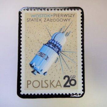 　ポーランド　宇宙切手ブローチ 2703の画像