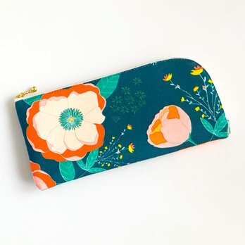 L字ファスナー長財布     大きな芍薬の花 ＊191＊の画像