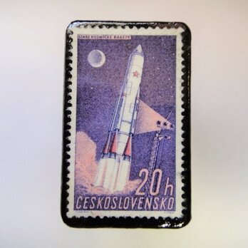 チェコスロバキア　宇宙切手ブローチ 2709の画像