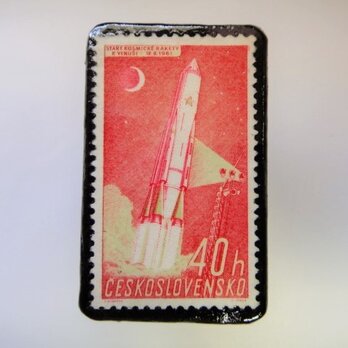 チェコスロバキア　宇宙切手ブローチ 2710の画像