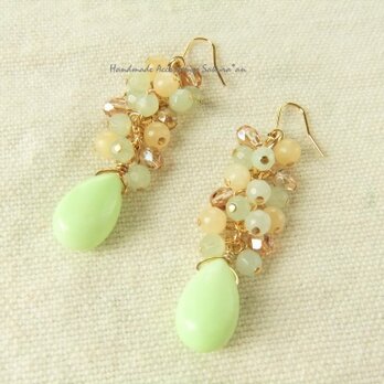 Pierces or Earrings　レモンクリソプレーズ（P0763）の画像