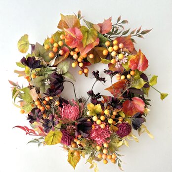 Berries autumn wreath「受注制作」の画像