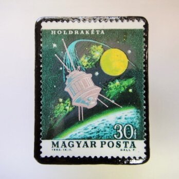 ハンガリー　宇宙切手ブローチ 2715の画像