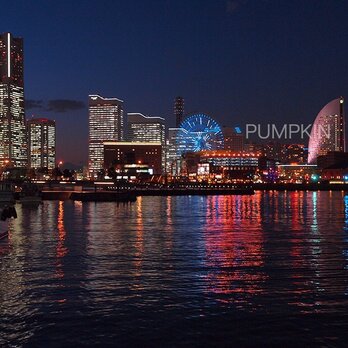 みなとみらい夕景-Ⅰ　　PH-A4-031   横浜　みなとみらい　港湾　港の画像