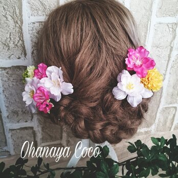 funwari 桜の髪飾り8点Set No03 浴衣用のアクセサリー