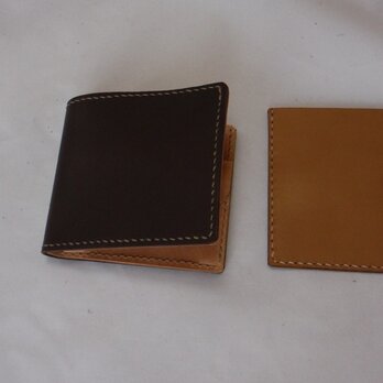かさばらない折り畳み財布とカードケースセットの画像