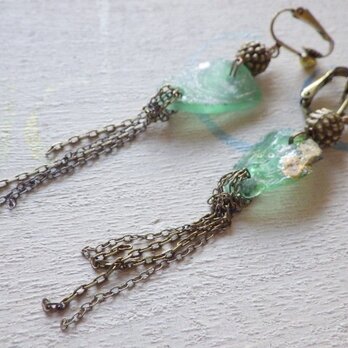 Roman Glass Vintage earringsの画像