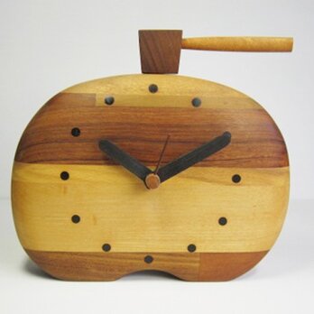ハンマーショック　寄木置時計の画像