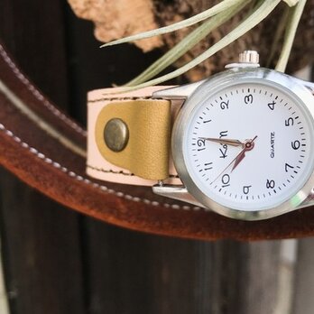 【送料無料】毎日つけていたくなる時計「ステッチラン 腕時計」受注生産（SRW-WOO-OA）Ⅱの画像