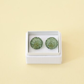 Piercedearrings Baby studs greenの画像