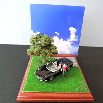 休日のクラシックカー（ディーノ・246GTS）の画像