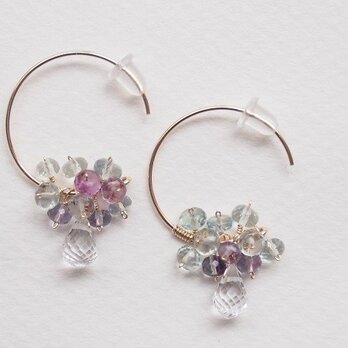 【一点物】夜明けの雨Ⅱ（フープピアス　14kgf）