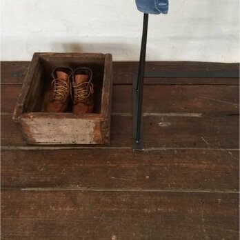 数量限定 多目的木箱 古材 アンティーク ボックス アイアン 木箱 収納 取手 植木鉢の画像