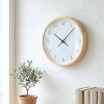 KATOMOKU muku clock 7 ナチュラル km-60NA 掛け時計 木製 無垢材