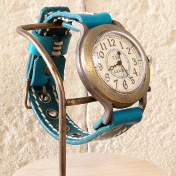手作り腕時計　Via Latina(レトロBlue & Blue)の画像