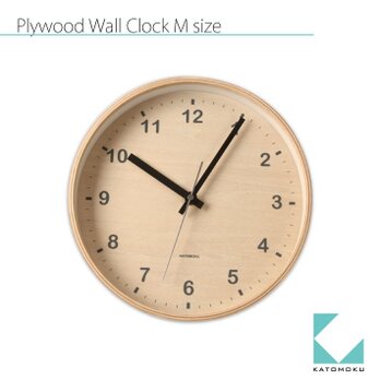 KATOMOKU plywood wall clock km-34Mの画像