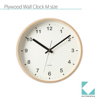 KATOMOKU plywood wall clock km-33Mの画像