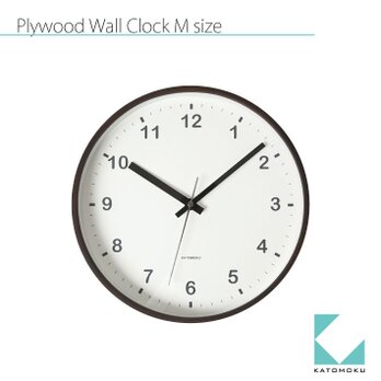 KATOMOKU plywood wall clock km-35Mの画像