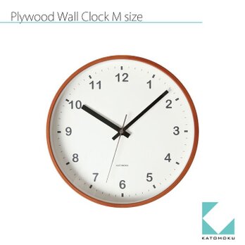 KATOMOKU plywood wall clock km-36Mの画像