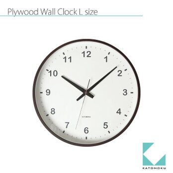 KATOMOKU plywood wall clock km-35Lの画像