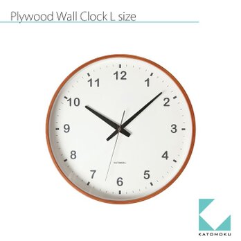 KATOMOKU plywood wall clock km-36Lの画像