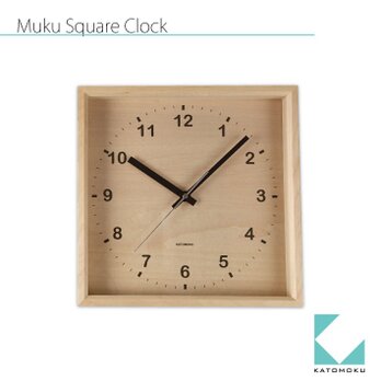 KATOMOKU muku square clock km-38Nの画像