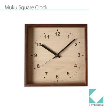 KATOMOKU muku square clock km-38Bの画像