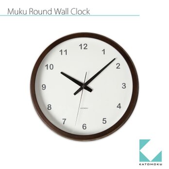 KATOMOKU muku round wall clock km-31Bの画像