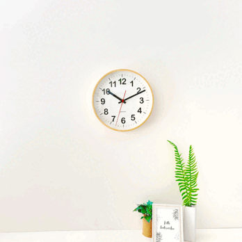 KATOMOKU plywood clock 2 km-42M 掛け時計 木製 曲げわっぱの画像