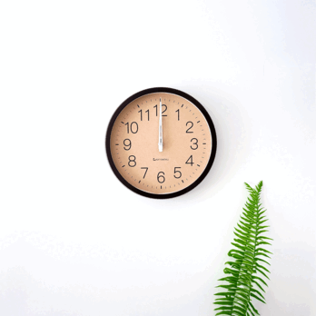 KATOMOKU muku clock 2 ブラウン km-45BR 掛け時計 木製 無垢材の画像