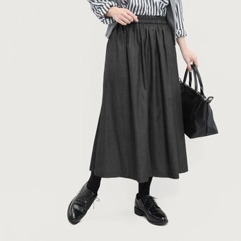 岡山デニム 頼れる黒 ロングスカート ●VIOLA-SK●