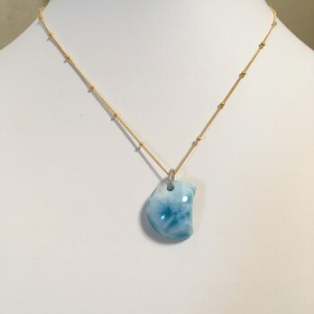 O様オーダー【14kgf】海のかけら　ラリマーネックレス～日本の匠の研磨仕上げ～