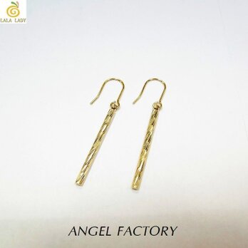 合金製 K16GP フックピアス◆スクリュースティック◆ANGEL FACTORY◆lalalady-186の画像