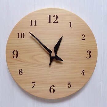 ヒノキの時計　26センチ　070s　文字盤茶色の画像