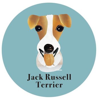 ジャックラッセルテリア2《犬種名ステッカー/小型犬》の画像