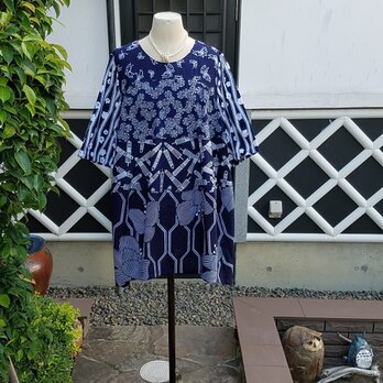 着物リメイク　手作り　浴衣(反物)　バルーン　チュニックの画像