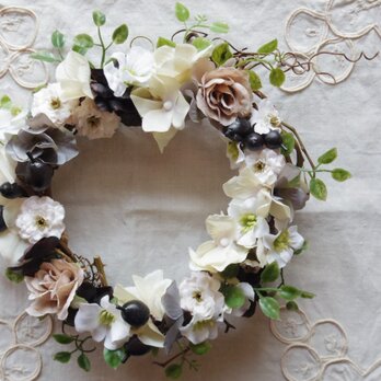 アンティークホワイトのナチュラルリース