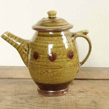水玉文ティーポット（黄釉）