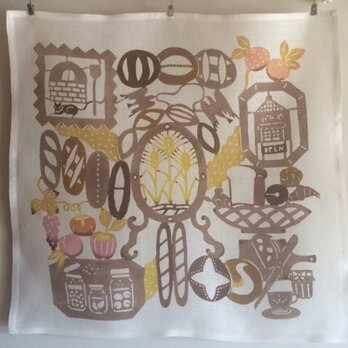 柿渋・植物染料染めフリークロス   パン万歳