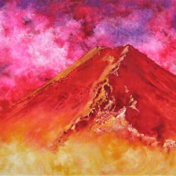 天地躍動(赤富士)の画像