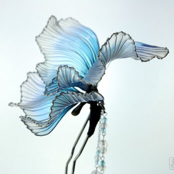 蝶の簪　-水と風-　　　　　かんざし　ディップアート　の画像