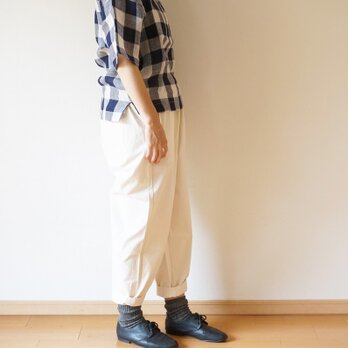 Cotton horse cloth Baker pants LADY'S IVORY