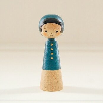 ［conocokeshi］指人形・hand puppet［３］藍色ずきんの画像