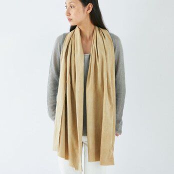 enrica cottonflannel scarf / kahki (botanical dye)