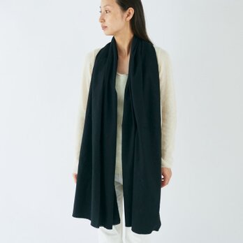 enrica cottonflannel scarf / black (botanical dye)