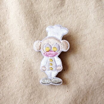 刺繍ブローチ　「かわいいコックさん」の画像